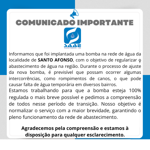 COMUNICADO!!